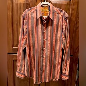 Robert Graham flip cuff long sleeve button down shirt